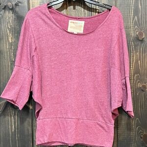 Press Box Royce Apparel Oversized Dolman Top S Purple Heathered Casual Soft